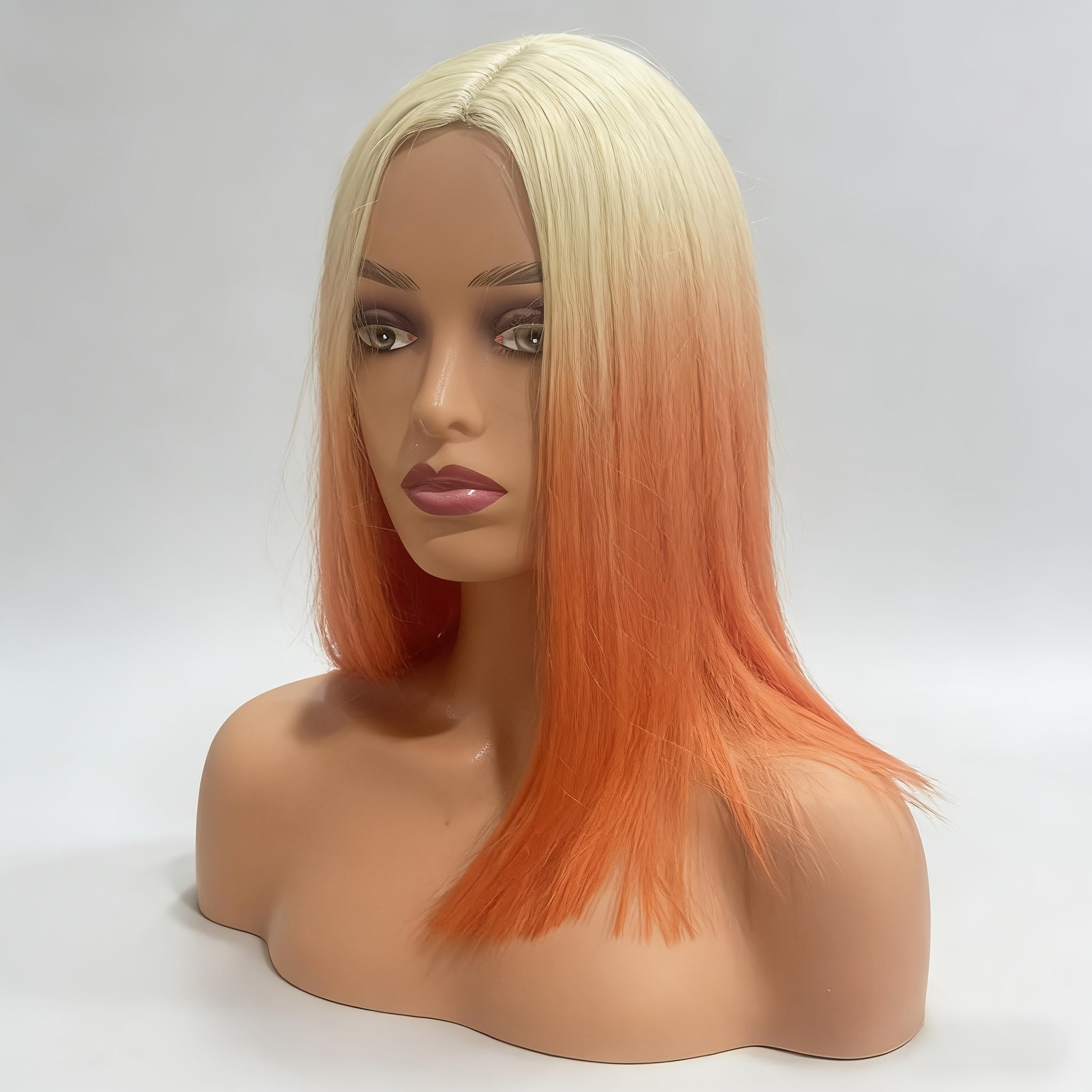 Lace Bob Wig Ginger Orange Lace Closure Synthetic Straight Bob Wigs | HD Lace Oranges Wig For Women, Short Straight Synthetic Wigs, Blonde Ombre Pink, Layered Wig For Christmas, Looking Halloween Wigs, Colored Wigs, High Temperature Fiber