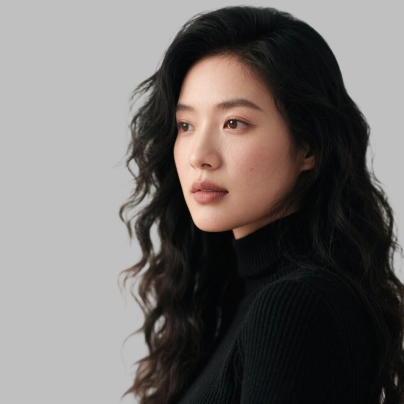 Elegant Women'S Black Wavy Synthetic Wig with Small Curls - Long, Natural Look for Daily Wear & Parties, Rose Net Cap for Secure Fit, Party Accessory, Classic Style, Comfortable Fit