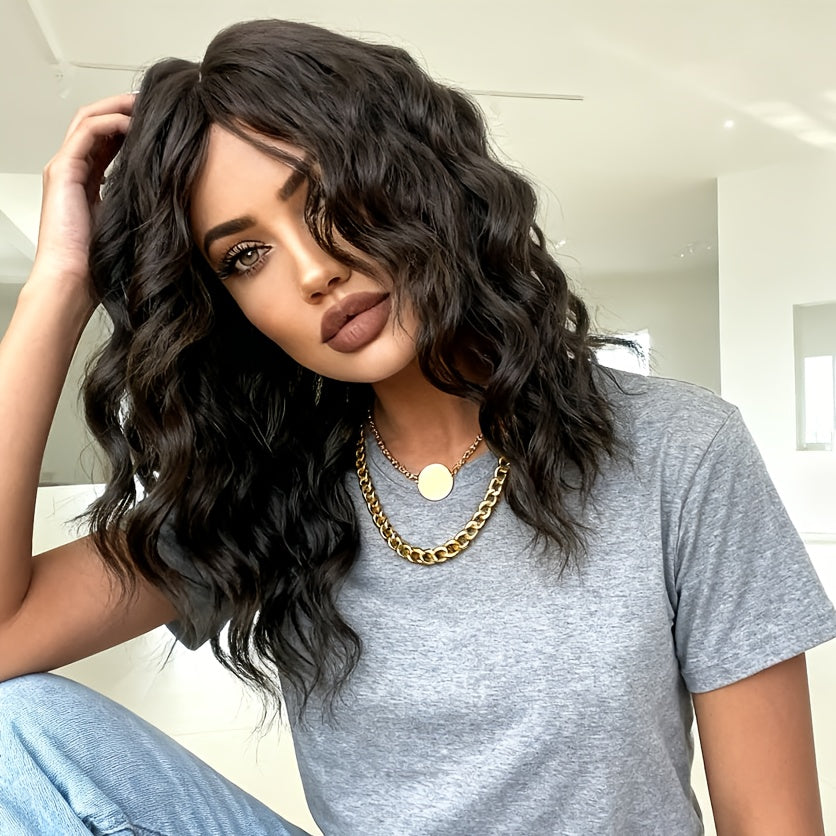 18-Inch Dark Brown Cornrow Women's Wig, Clip-on No Glue Wig for Daily Street Wear, Music Festival, Carnival, Valentine's Day, Wedding, Cosplay & Photography! Perfect for White-collar Professionals, Easy to Wear & Style. Breathable Cap