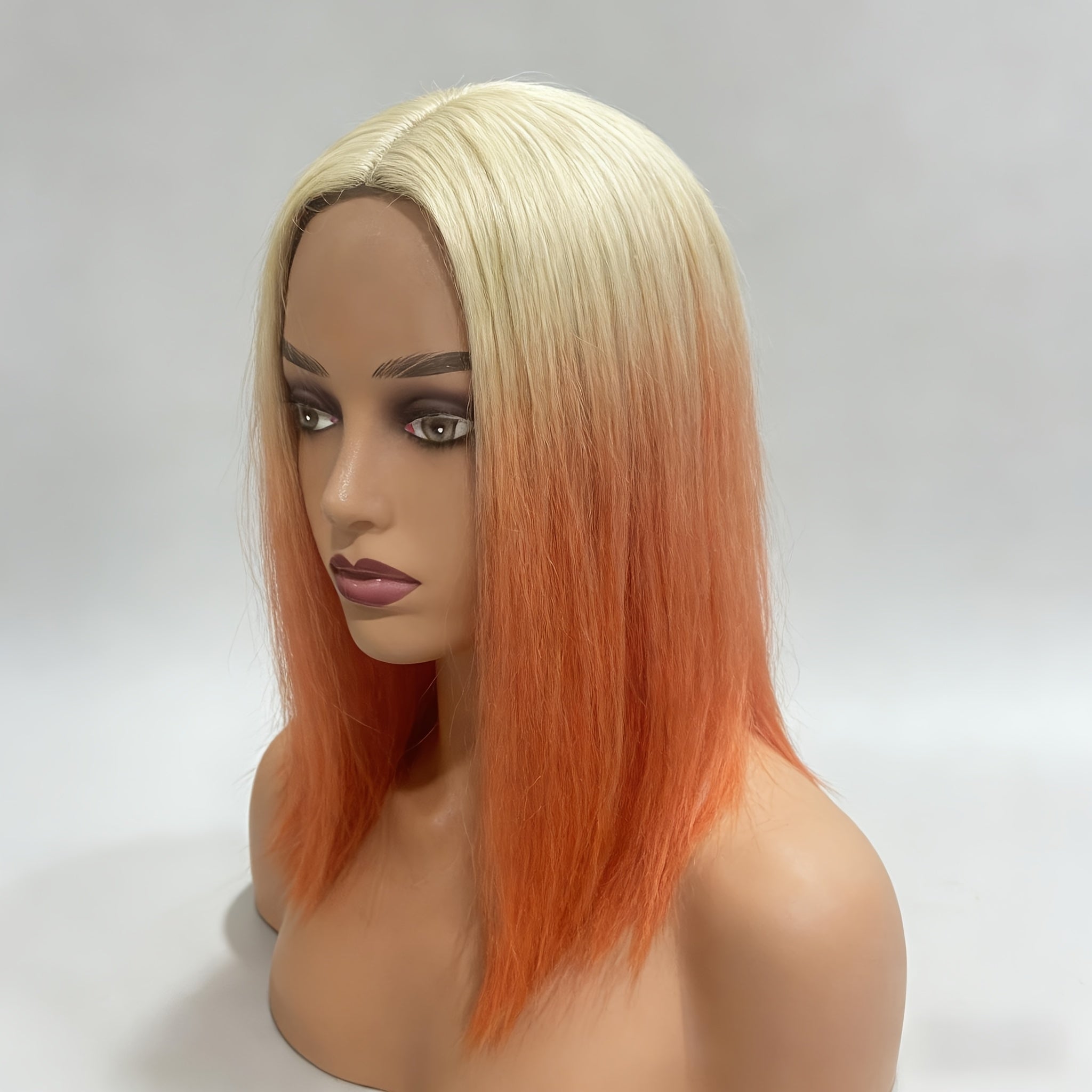 Lace Bob Wig Ginger Orange Lace Closure Synthetic Straight Bob Wigs | HD Lace Oranges Wig For Women, Short Straight Synthetic Wigs, Blonde Ombre Pink, Layered Wig For Christmas, Looking Halloween Wigs, Colored Wigs, High Temperature Fiber