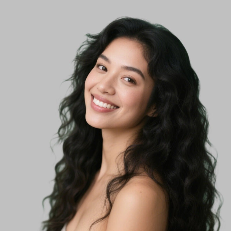 Elegant Women'S Black Wavy Synthetic Wig with Small Curls - Long, Natural Look for Daily Wear & Parties, Rose Net Cap for Secure Fit, Party Accessory, Classic Style, Comfortable Fit