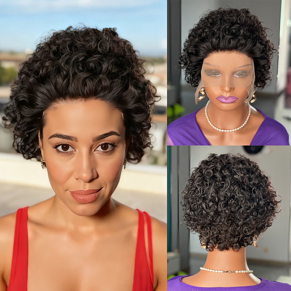 1pc -Looking Jerry Curly Wig for Women - Curly Hairpiece with Comfortable Daily Wear, Volume & Soft, Suitable for Parties Weddings Photo Shoots, Gift for Blonde Hair (No Glue\u002FLace Required)