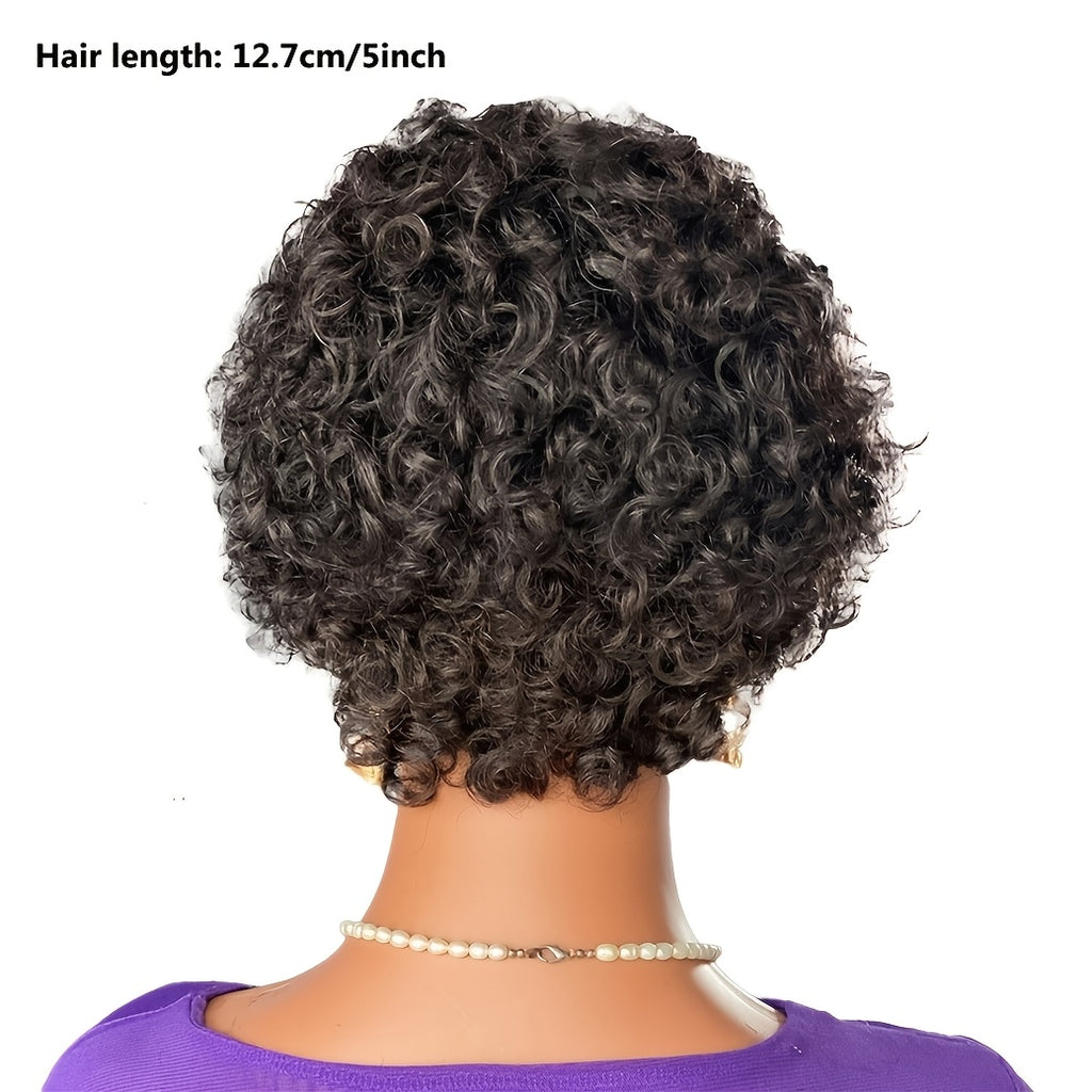 1pc -Looking Jerry Curly Wig for Women - Curly Hairpiece with Comfortable Daily Wear, Volume & Soft, Suitable for Parties Weddings Photo Shoots, Gift for Blonde Hair (No Glue\u002FLace Required)