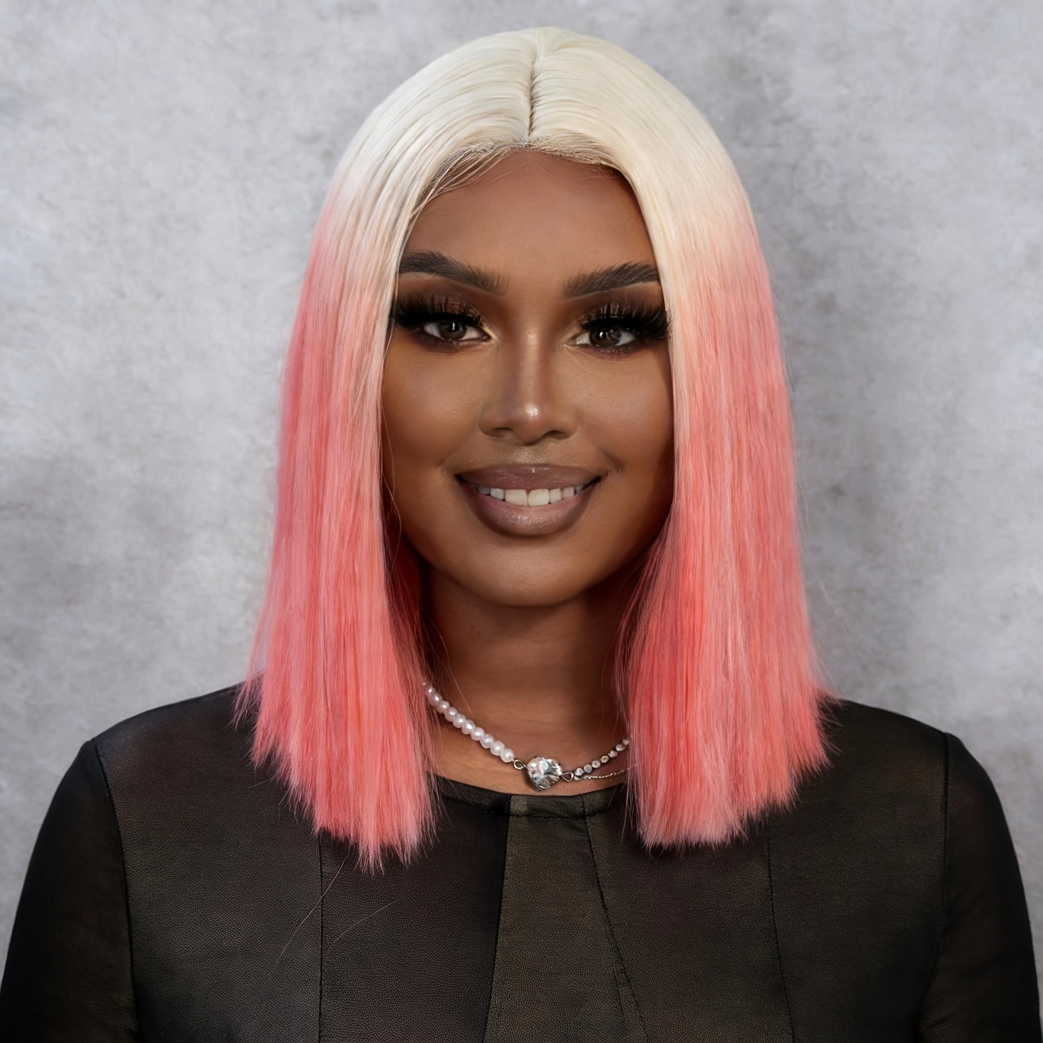 Lace Bob Wig Ginger Orange Lace Closure Synthetic Straight Bob Wigs | HD Lace Oranges Wig For Women, Short Straight Synthetic Wigs, Blonde Ombre Pink, Layered Wig For Christmas, Looking Halloween Wigs, Colored Wigs, High Temperature Fiber