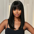 Straight Bangs Wig for Women, Made of High-temperature Synthetic Fiber, Perfect for Daily Use in All Seasons: Spring, Summer, Autumn, and Winter. Versatile to Pair with Various Outfits, Suitable for Everyone
